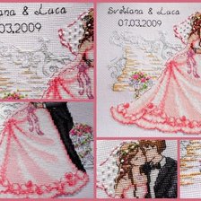 Схема вышивки «свадебная метрика»