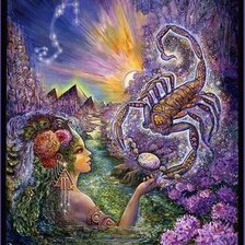 Схема вышивки «скорпион»