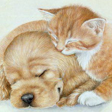 Схема вышивки «Серия "Домашние любимцы" "Сладкий сон"»