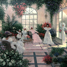 Схема вышивки «Встреча подруг»