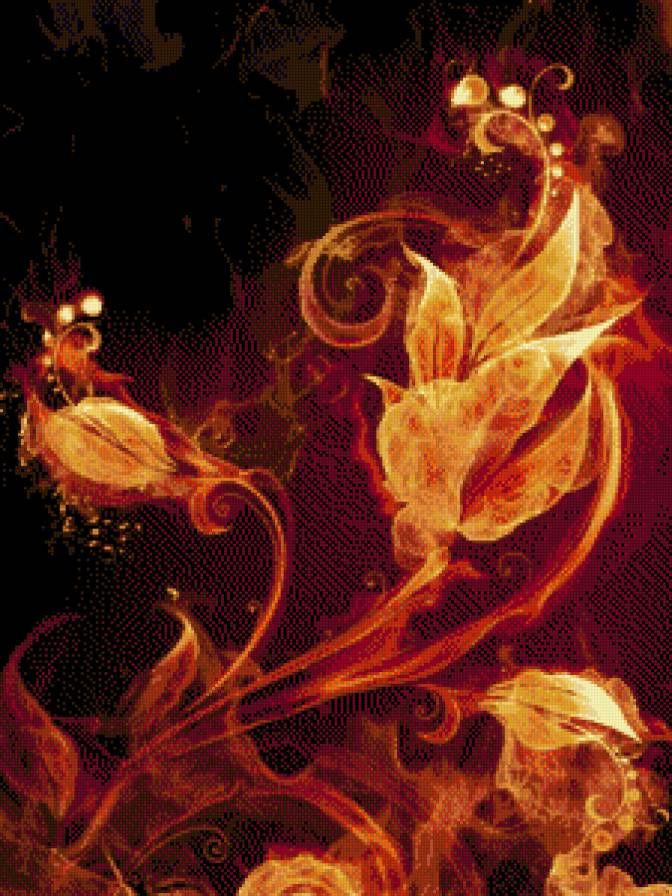 Огненный цветок-2 - огонь, цветок - предпросмотр