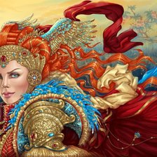 Схема вышивки «Дева-воин»