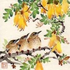 Схема вышивки «Серия " Птицы на ветке "»