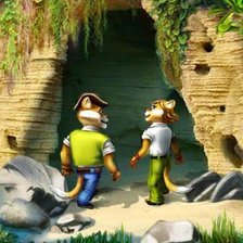 Схема вышивки «кот и кошка»