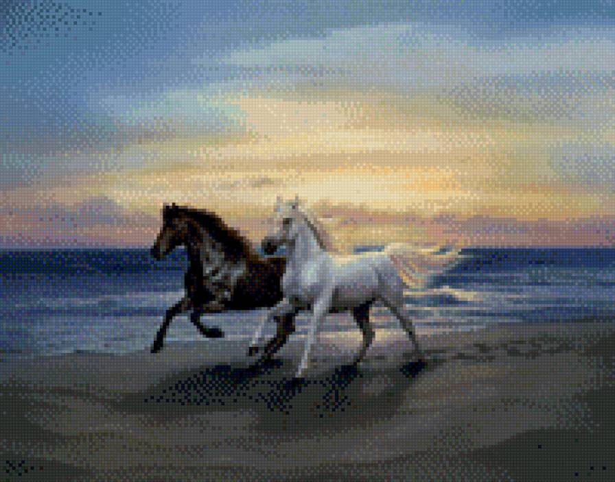 бегущие лошади - лошади - предпросмотр