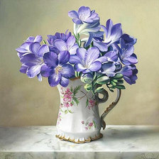 Схема вышивки «Ваза с цветами»