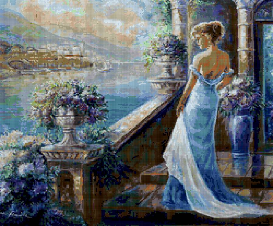 Девушка у моря - морской пейзаж, девушка - предпросмотр