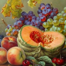 Схема вышивки «Натюрморт с тыквой»