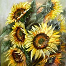 Схема вышивки «подсолнухи»