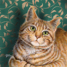 Схема вышивки «рыжий кот»