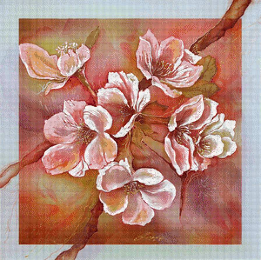 ветка яблони - яблоня, картина - предпросмотр