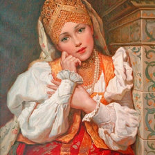 Схема вышивки «Русская краса»