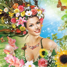 Схема вышивки «Девушка-18»