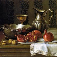 Схема вышивки «Натюрморт с гранатом»