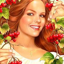 Схема вышивки «Девушка»