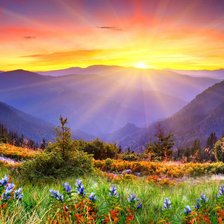 Схема вышивки «пейзаж горный»