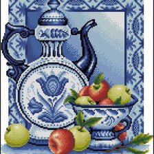 Схема вышивки «Натюрморт гжель»
