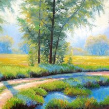 Схема вышивки «лесной пейзаж»