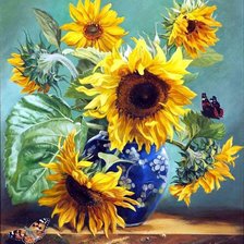 Схема вышивки «подсолнухи»