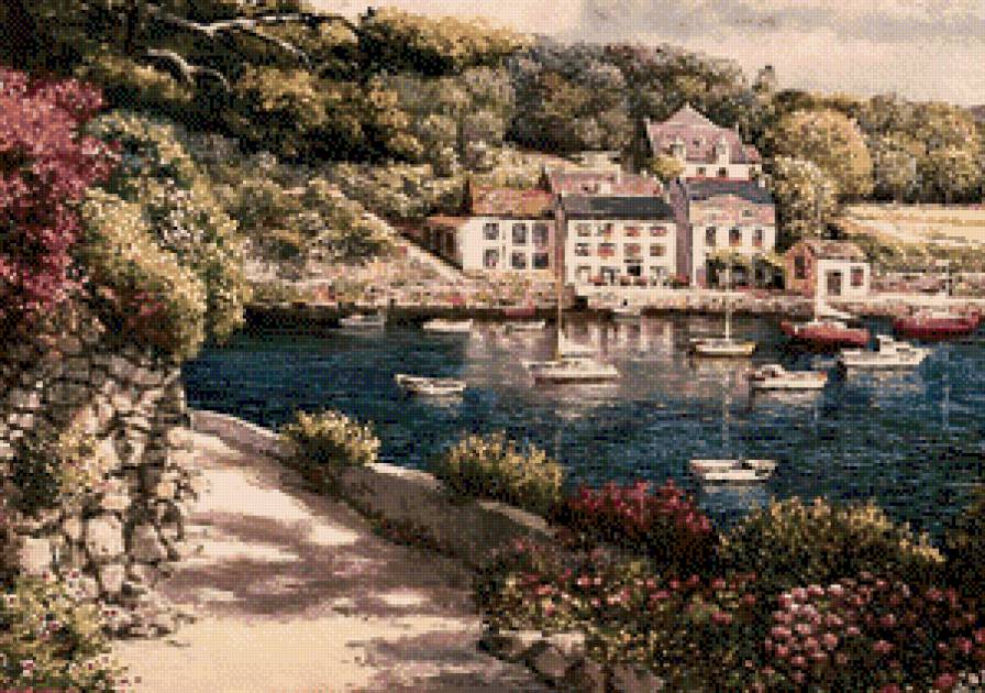 Морской пейзаж - парусники, море - предпросмотр