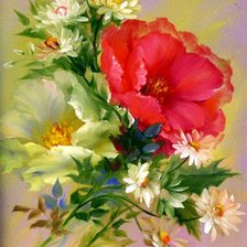 Схема вышивки «цветы»