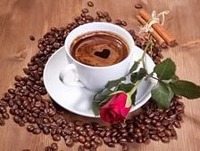 Схема вышивки «Кофе и роза(1)»