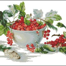 Схема вышивки «Красная смородина»