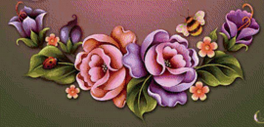 №986291 - цветы, подушка, узоры, розы - предпросмотр