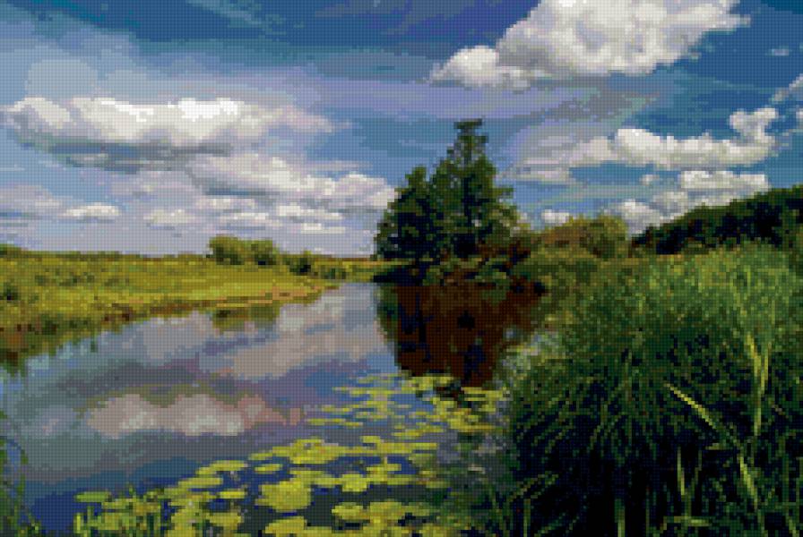 Летняя тишина - пейзаж. природа. река - предпросмотр