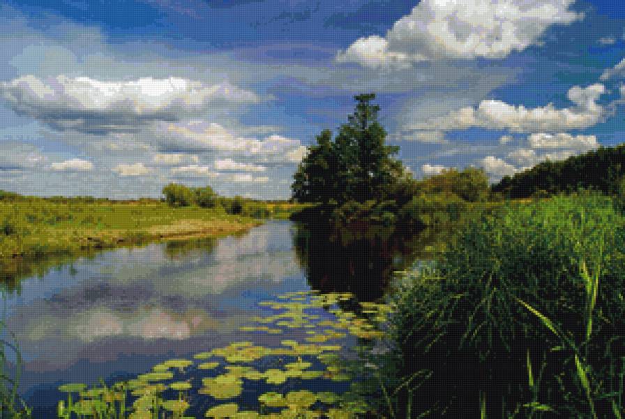 Летняя тишина - пейзаж. природа. река - предпросмотр