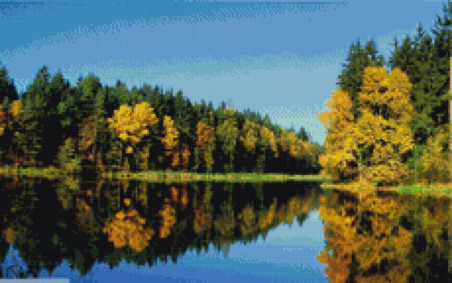 золотая осень - пейзаж. природа. река - предпросмотр