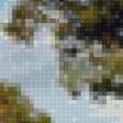 Предпросмотр схемы вышивки «Сосны на берегу реки» (№986471)