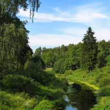 Схема вышивки «Лесная речка»