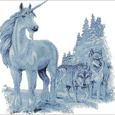 Схема вышивки «единорог»