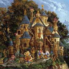 Схема вышивки «Магический замок»