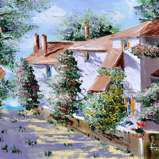 Схема вышивки «улочка»