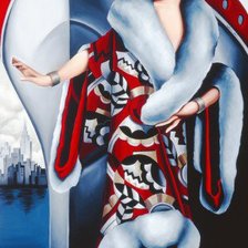 Схема вышивки «Девушка и пароход»