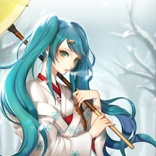 Схема вышивки «Мику Хацунэ»