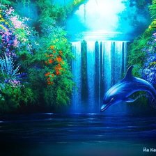 Схема вышивки «дельфин»