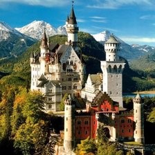 Схема вышивки «Замок Нойшванштайн1»