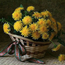 Схема вышивки «Охапка одуванчиков»