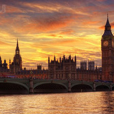 Схема вышивки «Закат в Лондоне»