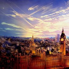 Схема вышивки «Небо Лондона»