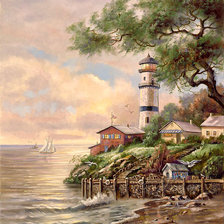 Схема вышивки «Серия "Пейзажи" Маяк"»