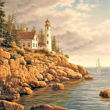 Схема вышивки «Серия "Пейзажи" Маяк"»