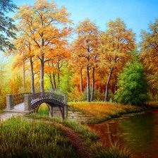 Схема вышивки «мостик в осень»