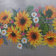 Схема вышивки «подсолнух»