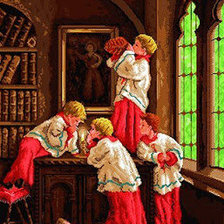 Схема вышивки «monaguillos»