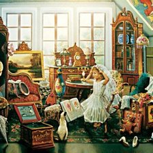 Схема вышивки «niña desvan»