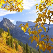 Схема вышивки «Осень в горах»